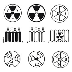 Radiation icon. symbol set symbol vector elements for infographic web.