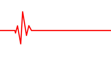 Heartbeat and cardiogram. Pulse line. - obrazy, fototapety, plakaty