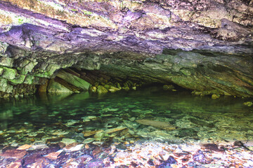 The cave of the river springs Enna Taleggio Brembana valley