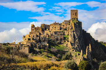 Craco, abandoned village in Basilicata, Italy. ghost city