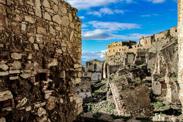 Craco, abandoned village in Basilicata, Italy. ghost city