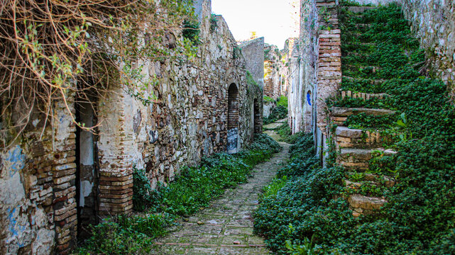 Craco, abandoned village in Basilicata, Italy. ghost city