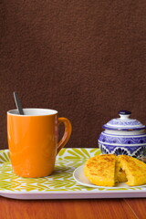 Making of arepas for breakfast, isolated, 