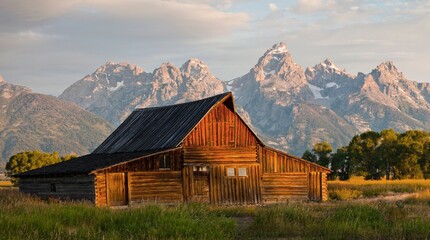 Fototapeta na wymiar A Cabin By The Mountains