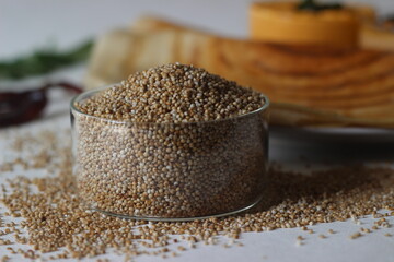 Kodo millet, also known as cow grass, rice grass, Native Paspalum, or Indian Crown Grass is an annual grain used for cooking in many parts of the world.