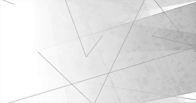 Grey white grunge minimal geometry abstract motion background. Seamless looping. Video animation 4K 4096x2160