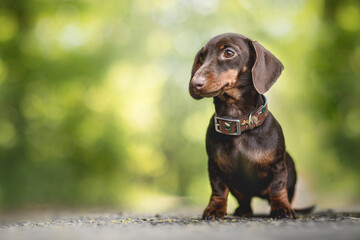 Brown Miniature Dachshund dog lovely portrait photography
