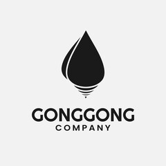 Fototapeta premium Snail Shell or Gonggong Logo Design Template. Gonggong is the name of a sea shell by Indonesian Malay people. Design in Black Silhouette Vintage Hipster Retro Style.