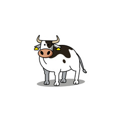 Flat Cow Toon 