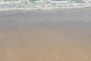 Wonderful view of the lagoon, seashore, white sand beach and blue sea. Djerba Island, Tunisia
