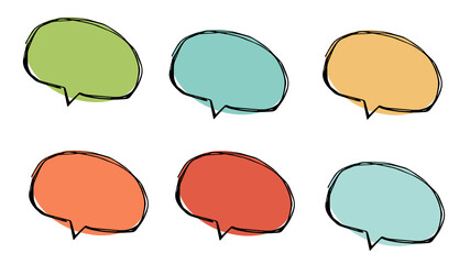 set of speech bubbles