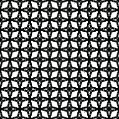 Naklejka premium Black and white pattern texture. Bw ornamental graphic design. Mosaic ornaments. Pattern template. Vector illustration.