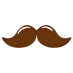 Isolated trendy hipster mustache sketch
