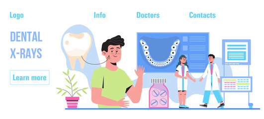Dentist concept vector. Caries, tartar or tooth cyst treatment.