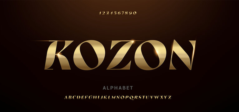 Sport Modern Alphabet Gold Font. Typography 3D urban style silver and golden fonts for technology, digital, movie logo design. vector illustration