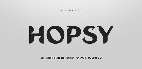 Obraz premium Modern Alphabet Font. Typography urban style fonts for technology, digital, music, movie logo design