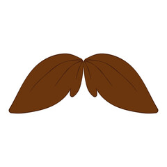 Isolated trendy hipster mustache sketch