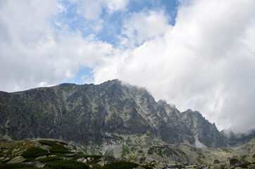 Naklejka na ściany i meble Highest peak of the Carpathians, Gerlachov Peak (Gerlachovsky stit) and High Tatras mountains, Slovakia