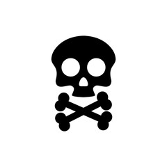 Skull and crossbones vector icon