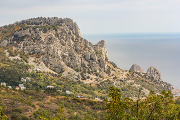 An array of rocks on the Black Sea coast.