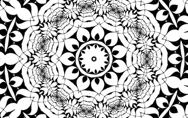 Abstract kaleidoscope background. Unique mandala design