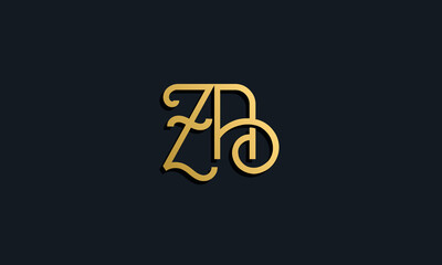 Luxury fashion initial letter ZA logo.