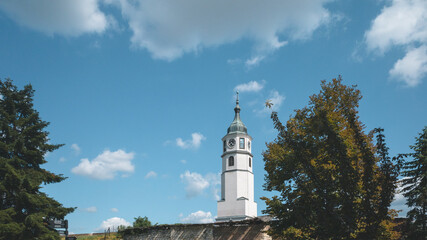 Clock tower of Belgrade Fortress in Belgrade, Serbia