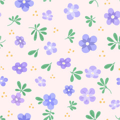 Beautiful Spring Floral Doodle Pattern