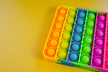 Pop it fidget toy anti-stress toy pop it, burst bubbles, the development of fine motor skills of hands and fingers. children's educational game Pop it. flexible touch toy fidget