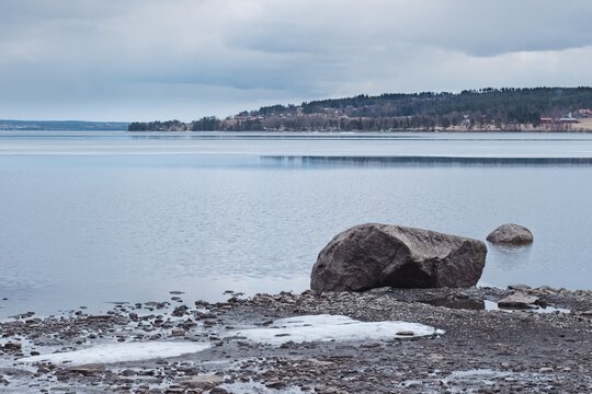 Boulders on a rocky beach on the island of Anders&ouml;n in Sweden