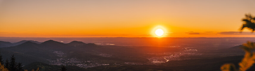 sunset over the world