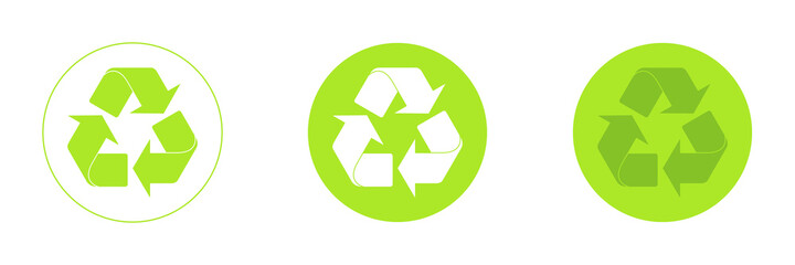 Mobius loop or recycling symbol with arrows. Vector illustration.