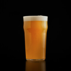 Delicious drink, pint of craft beer, business and ad