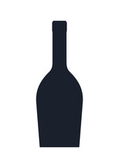 Bottle icon. (Bottle vector silhouette) 