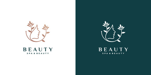 Abstract beauty logo template with unique concept part 1