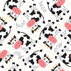 cow, animal, seamless pattern, set, animal pattern, animal print, animals, background, bull, calf isolated, cartoon, character, christmas, collection, cute, decoration, decorative, design, drawing, fa