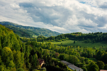 Zamek Grodno w Sudetach - Dolny Śląsk - widok na góry
