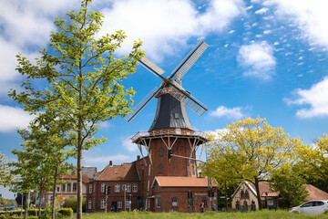 Norden , Ostfriesland , Deichm&uuml;hle Norden