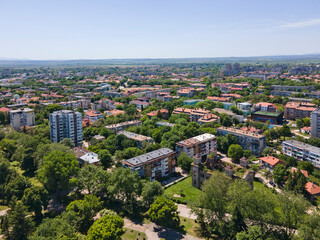 Aerial view of town of Vidin,  Bulgaria