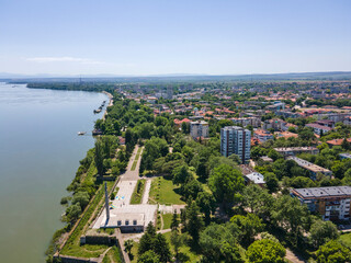 Aerial view of town of Vidin,  Bulgaria