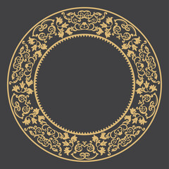 Circular baroque ornament.