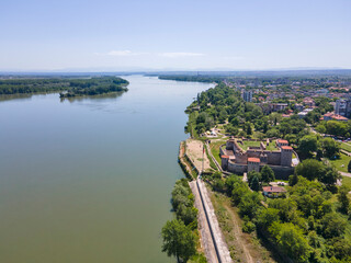 Aerial view of town of Vidin,  Bulgaria