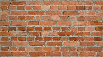 natural red bricks of different sizes and shades for background
