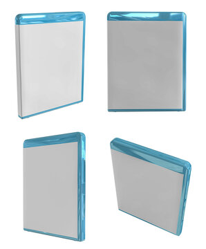 3D rendering - High resolution image blu-ray case Isolated on a white background  high quality details