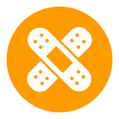 Adhesive plaster vector glyph icon. Medical sign