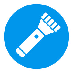 Flashlight vector icon. Camping and Hiking sign