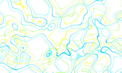 Fototapeta premium Green blue and yellow curve wave line on white abstract background.