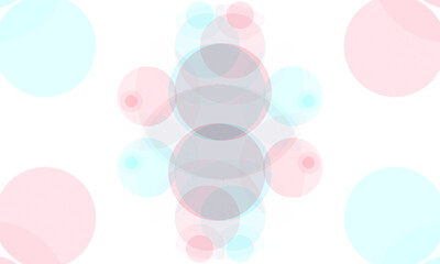 Abstract red blue circles on white background. Modern graphic design element.