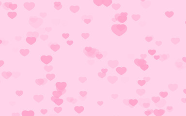Valentine day pink hearts on pink background.