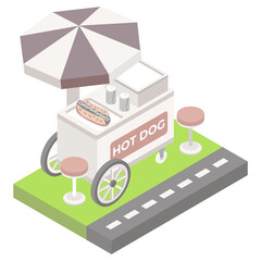 Hot Dog Cart

